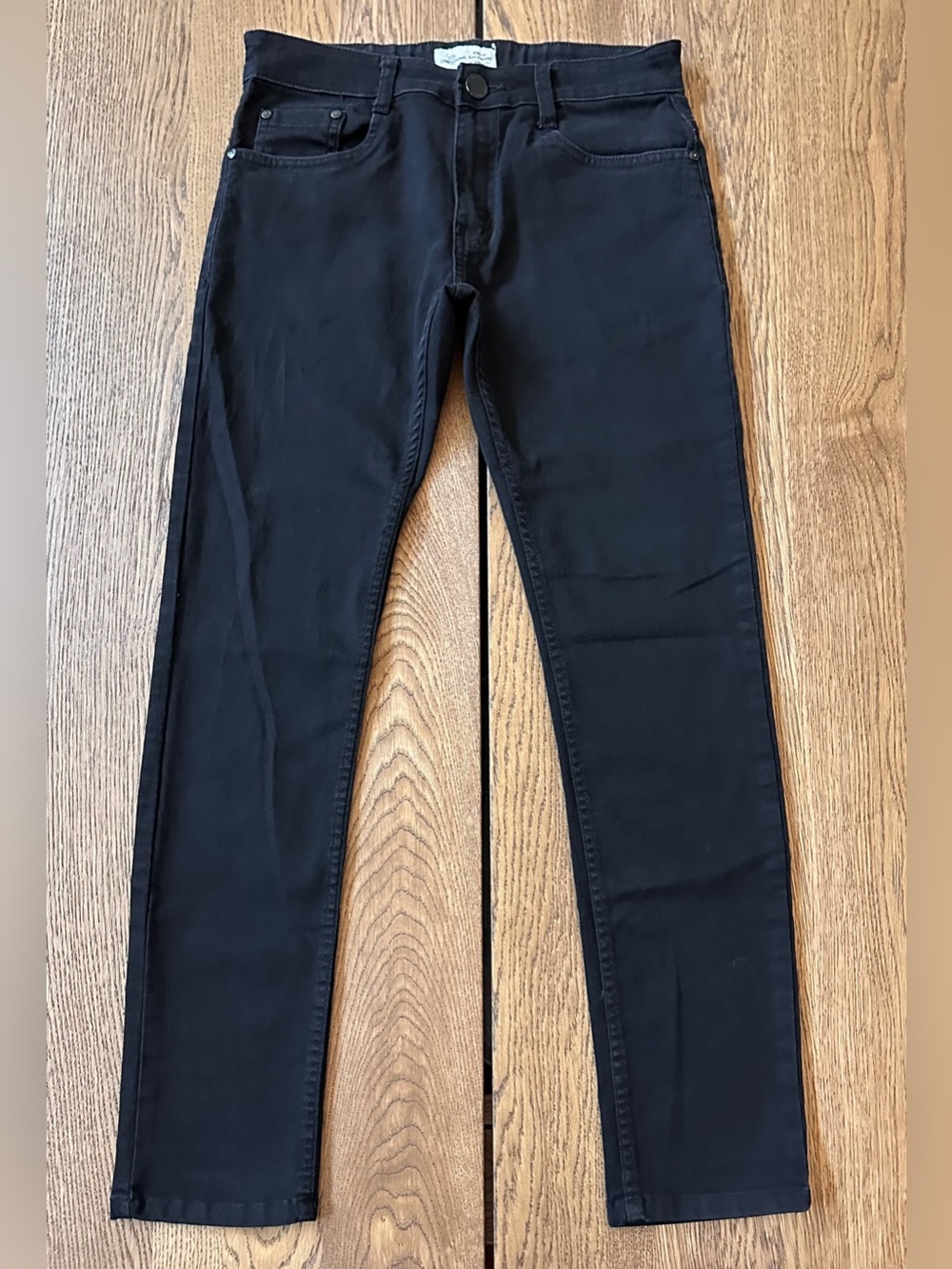 Craft + Flow Black Stretch Twill Slim 5-Pocket Pants size 30W X 32L